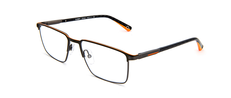 Gilber Orange And Black Eyeglasses By G&M Eyecare