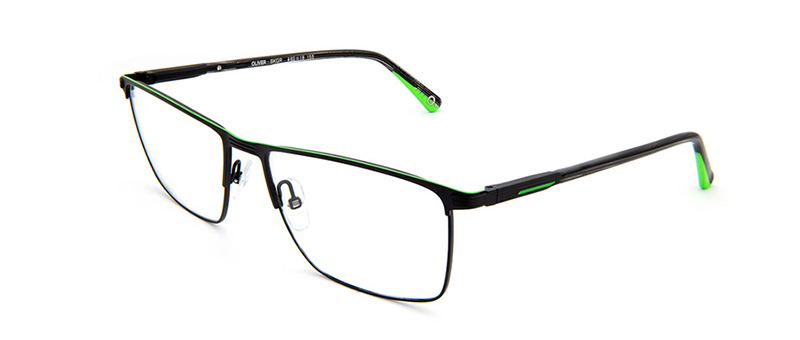 Oliver Black And Neon Green Eyeglasses By G&M Eyecare