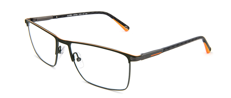 Oliver Black And Neon Orange Eyeglasses By G&M Eyecare