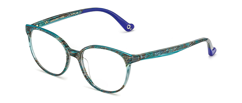 Hannah Blue Green Colored Eyeglasses By G&M Eyecare