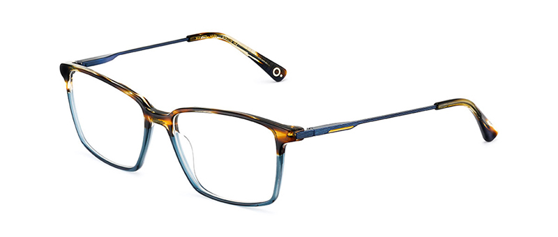 Walter Aqua Blue And Yellow Tart Eyeglasses By G&M Eyecare