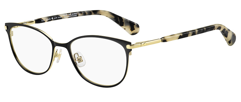 Kate Spade New York Black And Gold Thin Frame Eyeglasses By G&M Eyecare