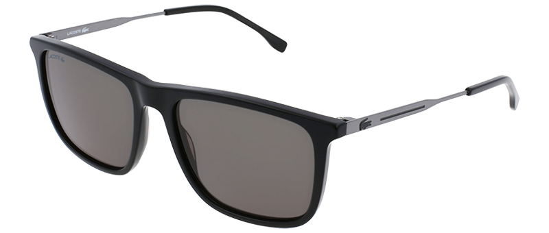 Lacoste Black Rim Silver Temples Sunglasses By G&M Eyecare
