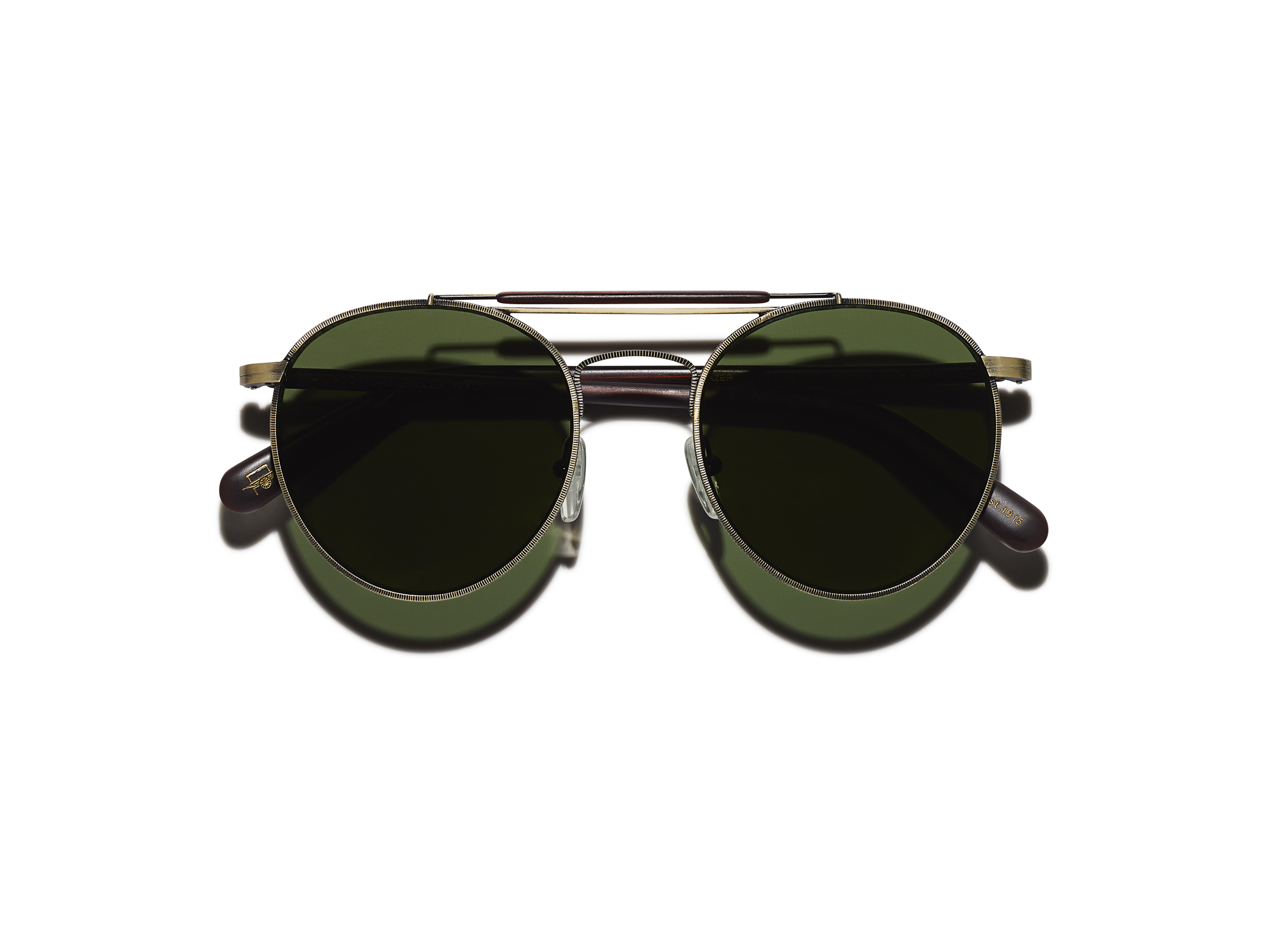 Moscot Lazer Sun Antique Gold Matte And Dark Brown Frame Eyeglasses By G&M Eyecare