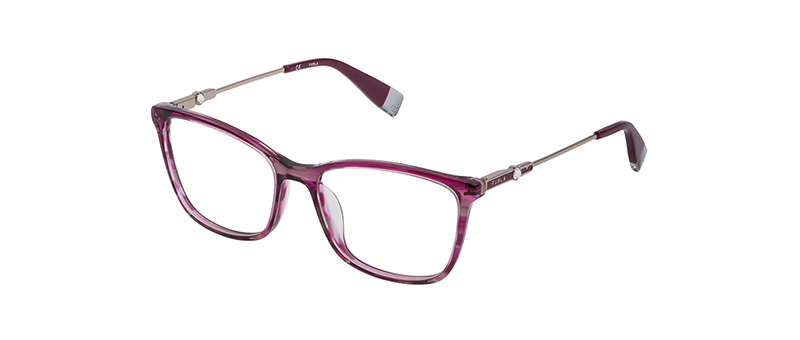 Furla Red Colored Rim Eyeglasses With Metallic Temples By G&M Eyecare