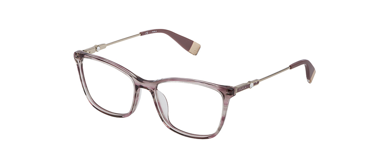 Furla Eyeglasses With Pink Rim And Metal Temples By G&M Eyecare