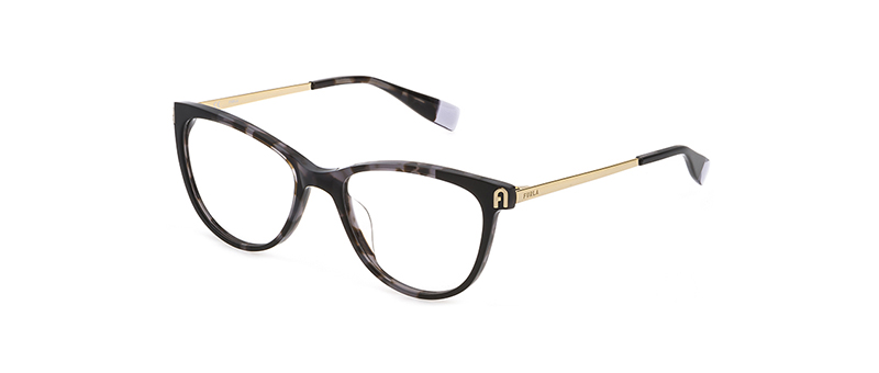 Furla Black Rim With Gold Temples Eyeglasses By G&M Eyecare