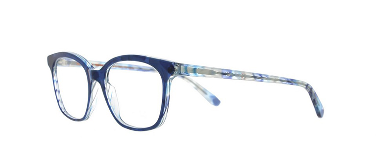 Vanni Blue Transparent Temple Eyeglasses By G&M Eyecare
