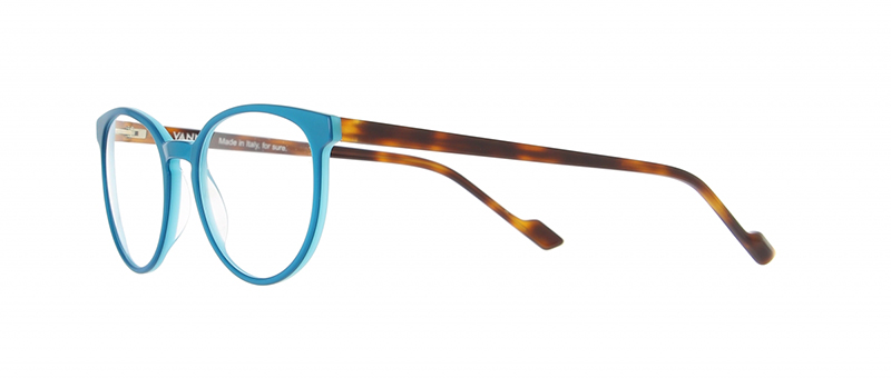 Vanni Aqua Blue Rim Havana Eyeglasses By G&M Eyecare