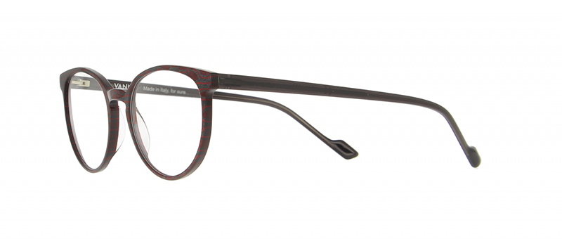Vanni Red Wood Brown Frame Eyeglasses By G&M Eyecare