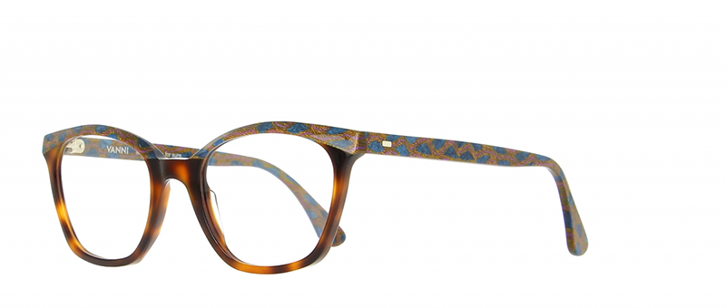 Vanni Havana Blue And Tart Eyeglasses Temple Eyeglasses By G&M Eyecare